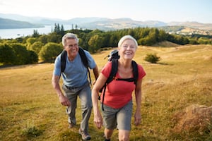 Old 2025 people hiking